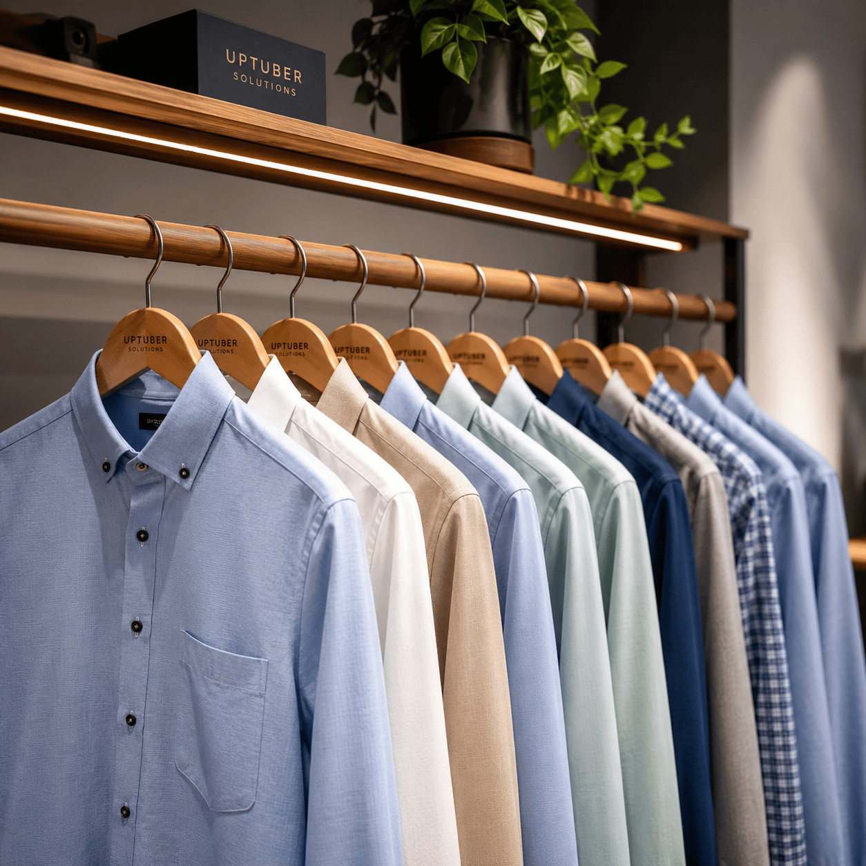 Shirts on rack